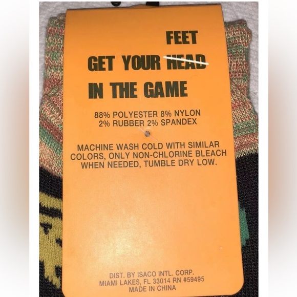 Into Socks Halloween Crew Socks 1 Pair Men's 7-12 Black Orange w Jack O'lantern - Picture 4 of 7